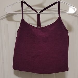 Beyond Yoga Women's Spacedye Slim Racerback Cropped Tank In Eggplant Purple